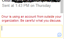 Gmail warning